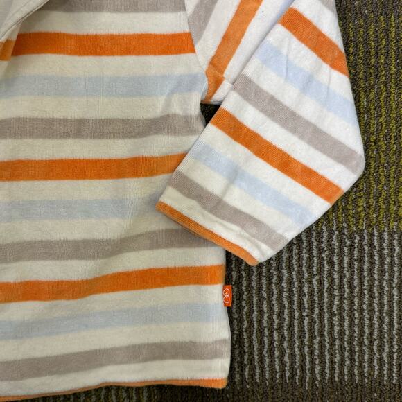 Magnificent Baby 3T Striped Hoodie Magnetic Velour Hedgehog Applique Fall Autumn - Picture 5 of 7